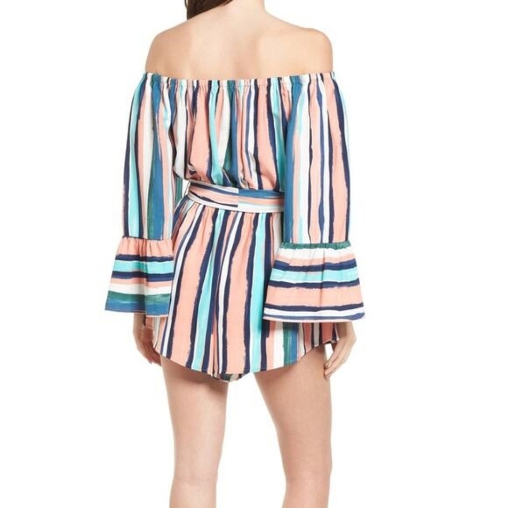 💘 Lost + Wander Santorini Off the Shoulder Romper S - Picture 5 of 9